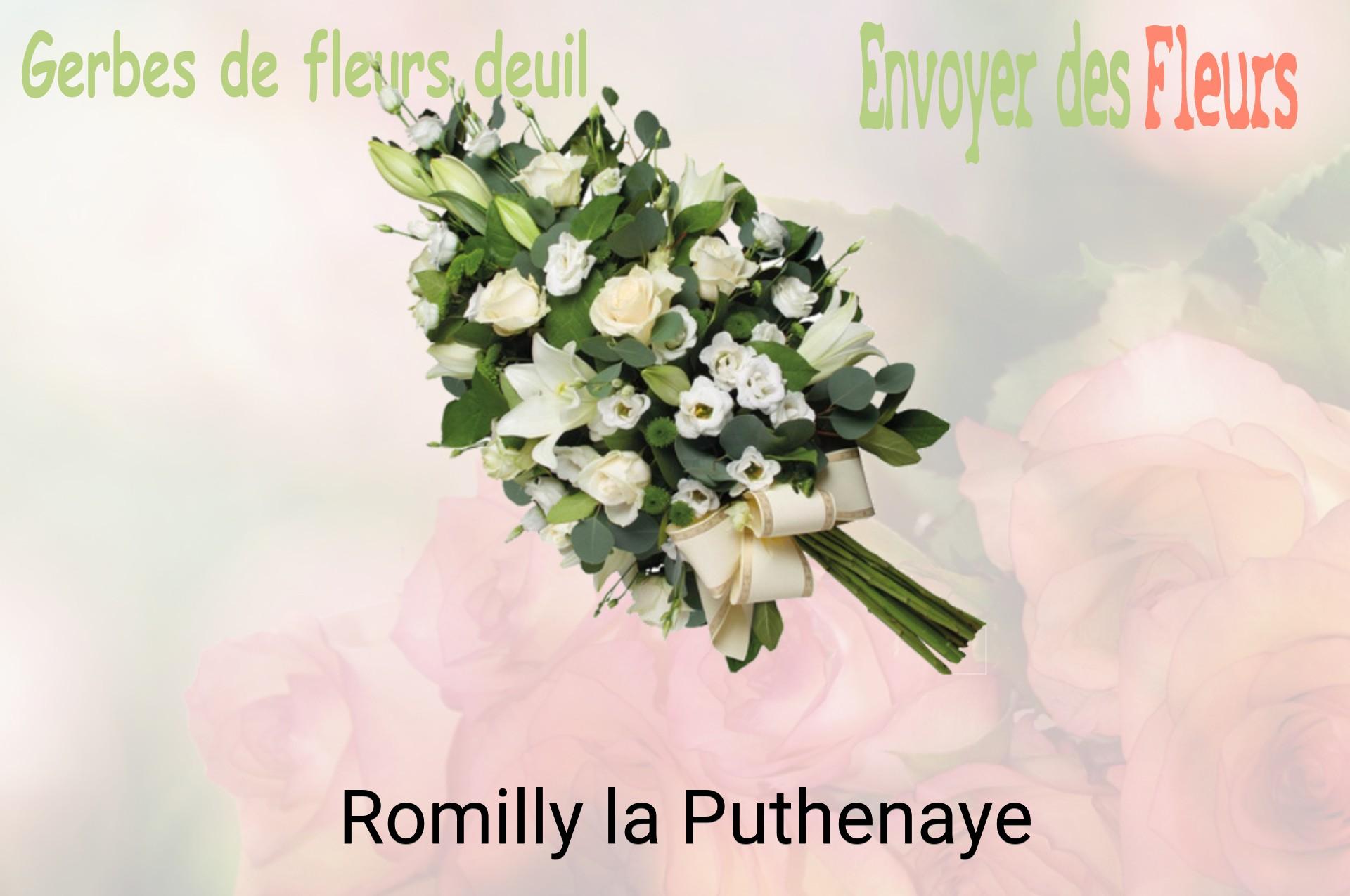 Gerbe de fleurs de deuil livrée à Romilly-la-Puthenaye